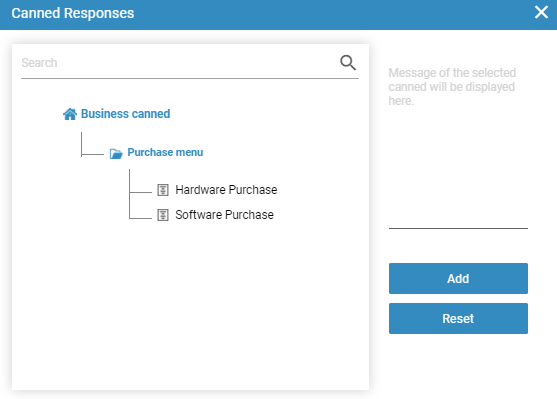Email canned response