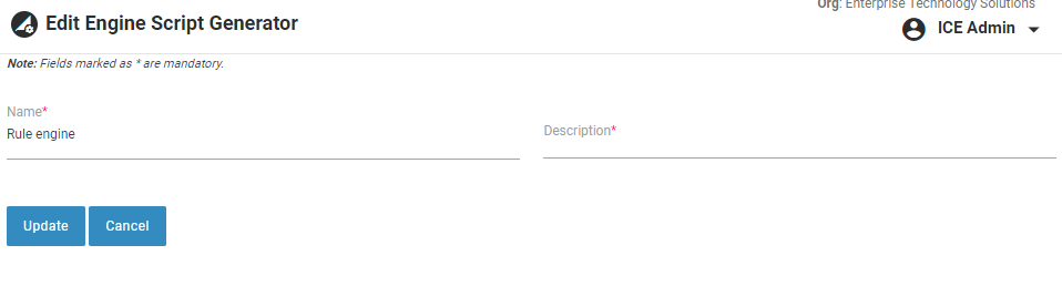 Edit Rule Engine Script